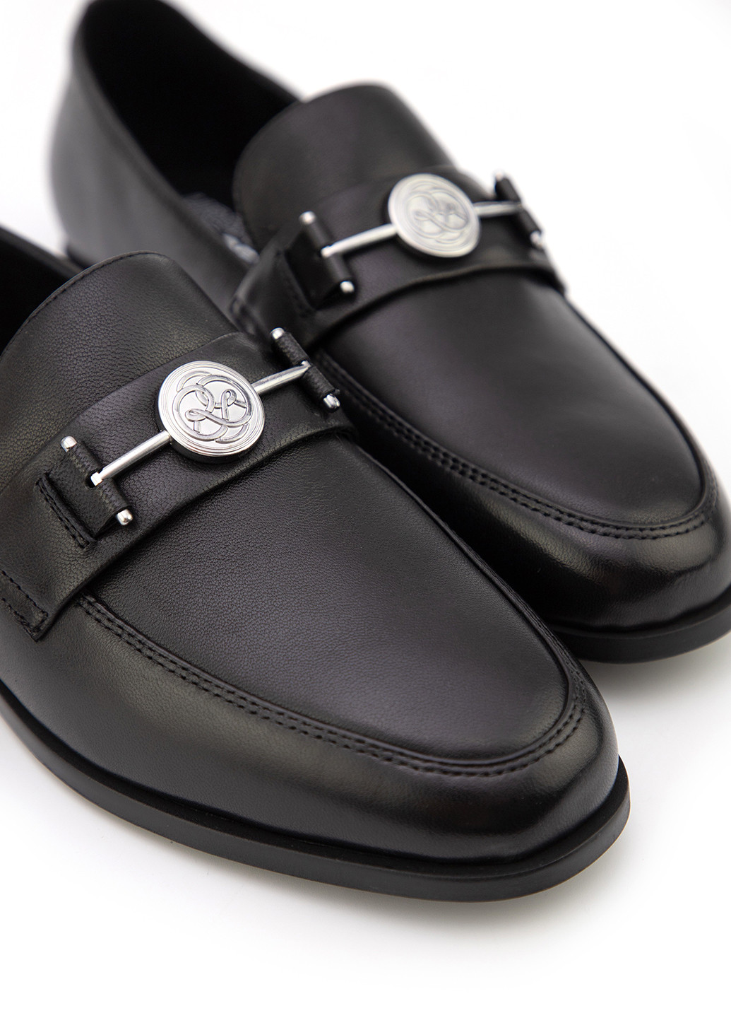 Respect Туфлі лофери чорний з натуральна шкіра, україна — демісезон (306619487)