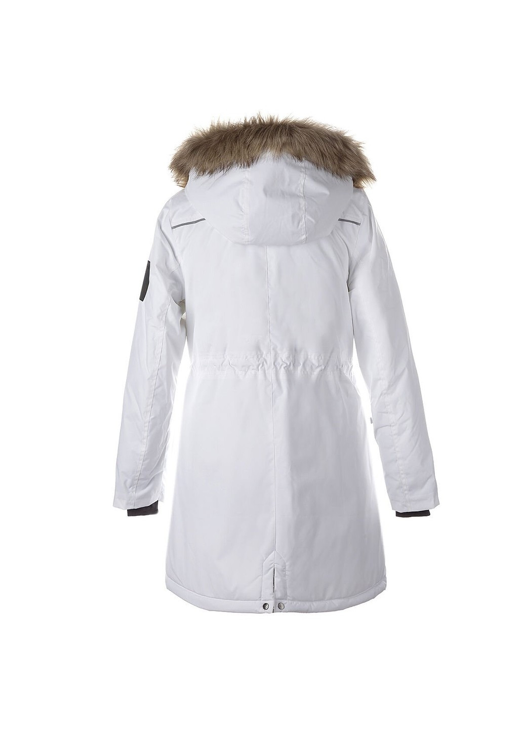 Біла зимня куртка подовжена зимова mona 2 Huppa