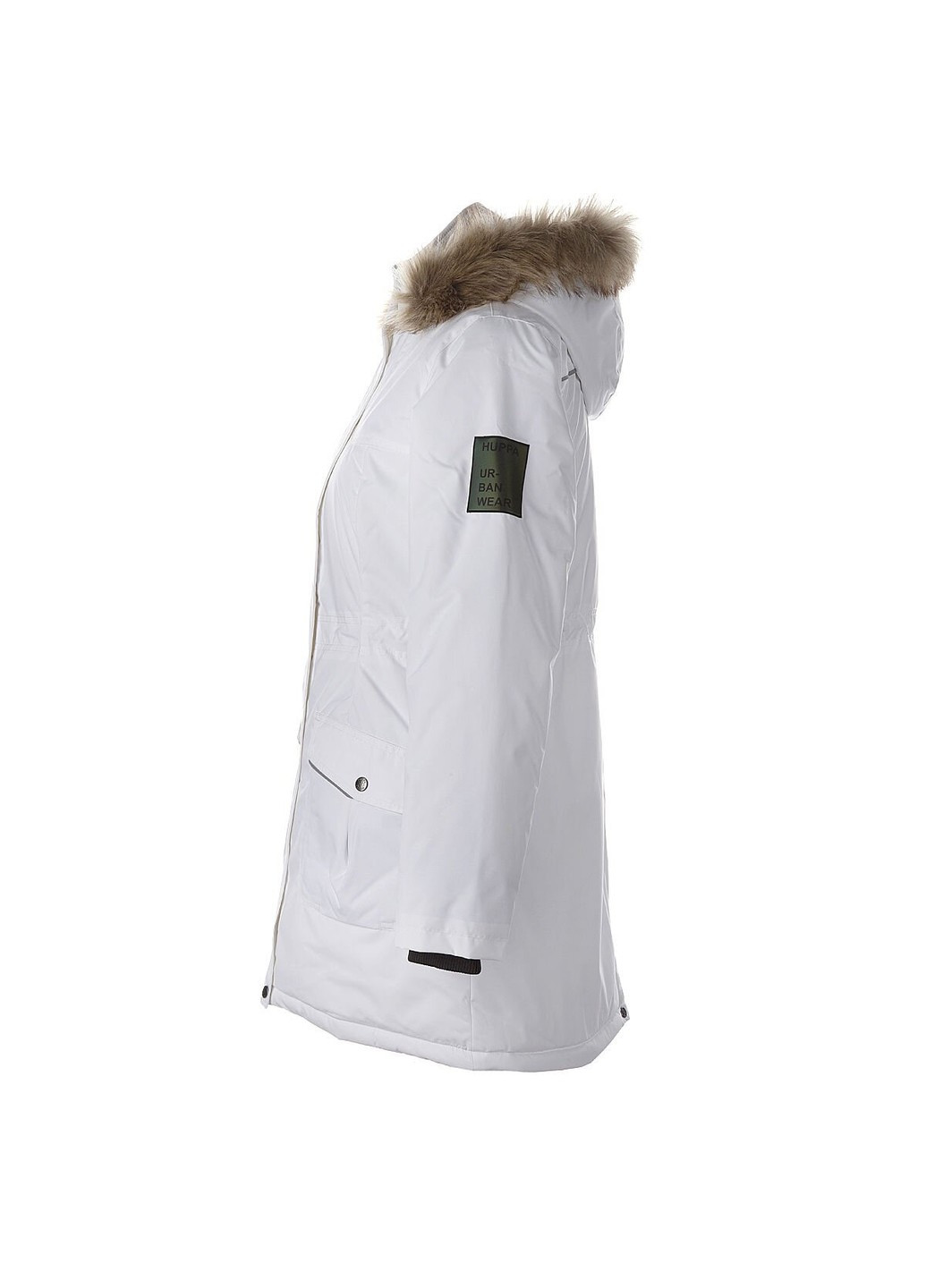 Белая зимняя куртка удлиненная зимняя mona 2 Huppa