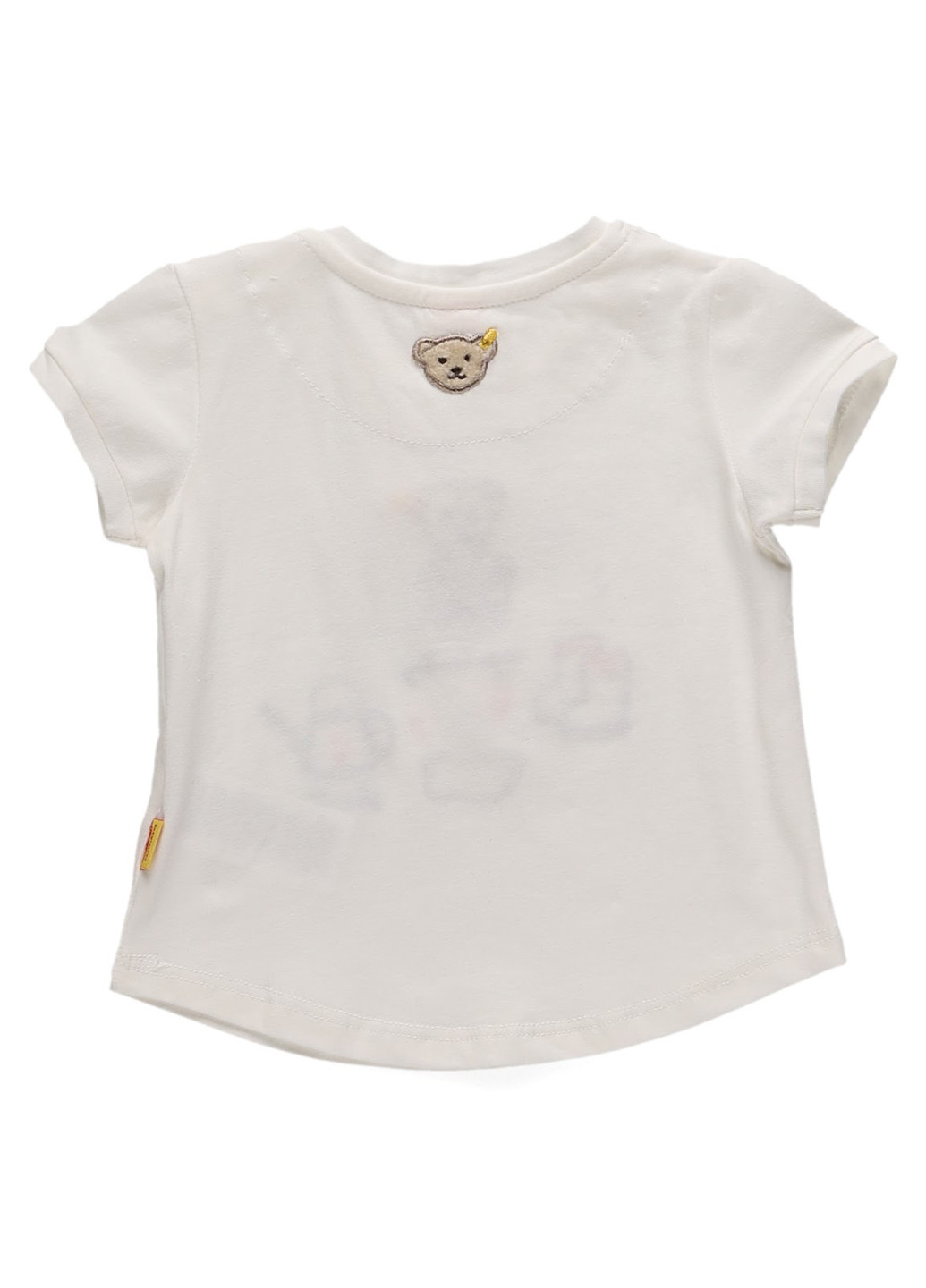 Белая летняя футболка Steiff