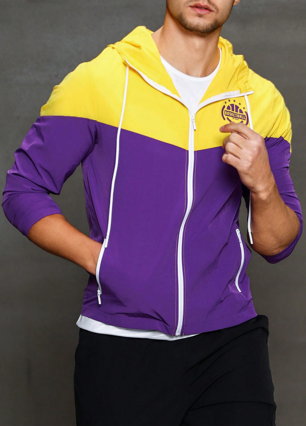 Фіолетова демісезонна вітровка SHEIN