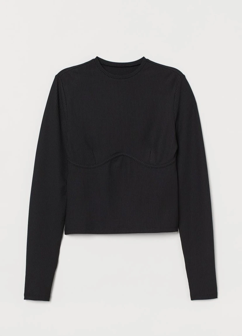 Топ из рельефного трикотажа H&M (212942406)