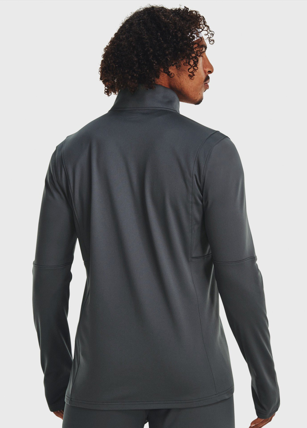 Лонгслів Under Armour логотип сірий спортивні поліестер, трикотаж