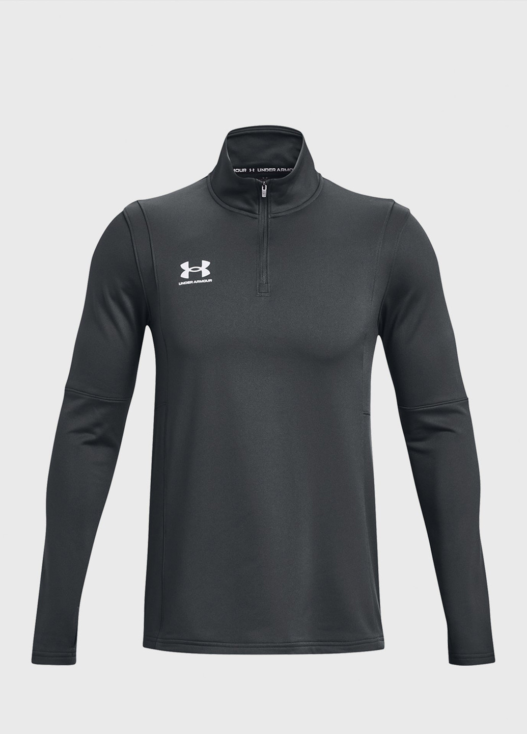 Лонгслів Under Armour логотип сірий спортивні поліестер, трикотаж