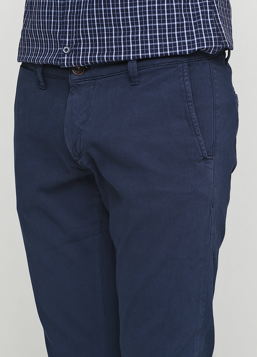 Темно-синие кэжуал демисезонные брюки Madoc