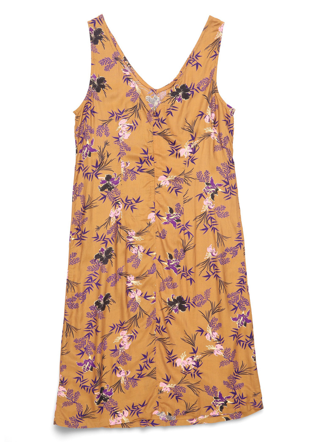 Светло-коричневое кэжуал платье а-силуэт Cream с цветочным принтом