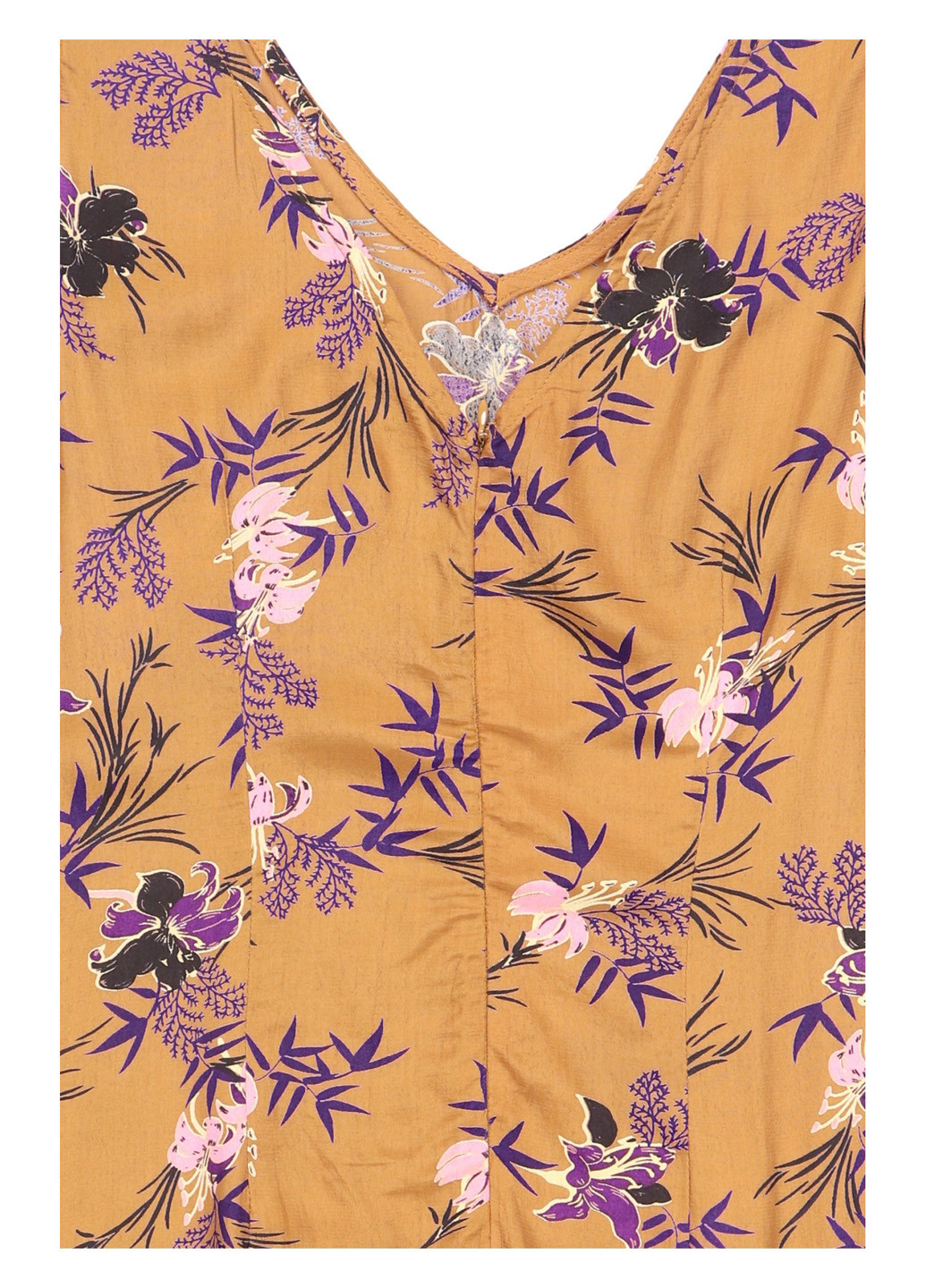 Светло-коричневое кэжуал платье а-силуэт Cream с цветочным принтом