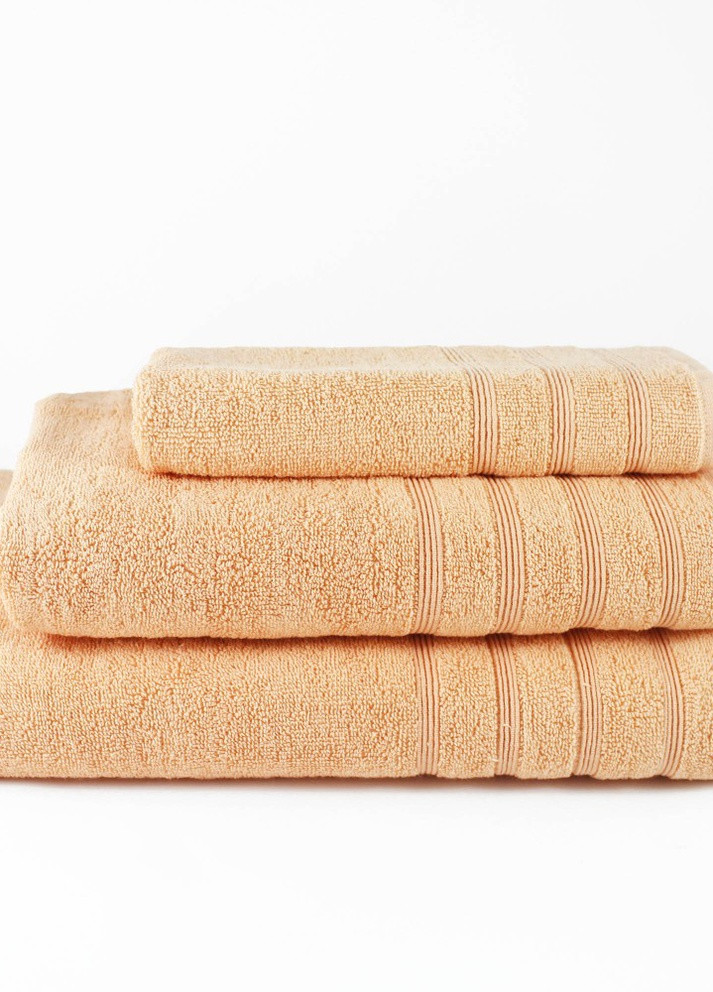 Рушник махровий New Wave, Bulgaria tex, персиковий, розмір 70x140 см, щільність 420 гр/м2 Bulgaria-Tex персиковий