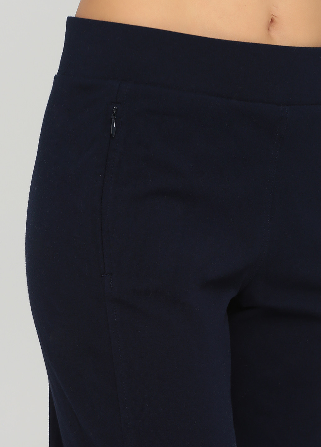 Темно-синие кэжуал демисезонные зауженные, укороченные брюки Talbots