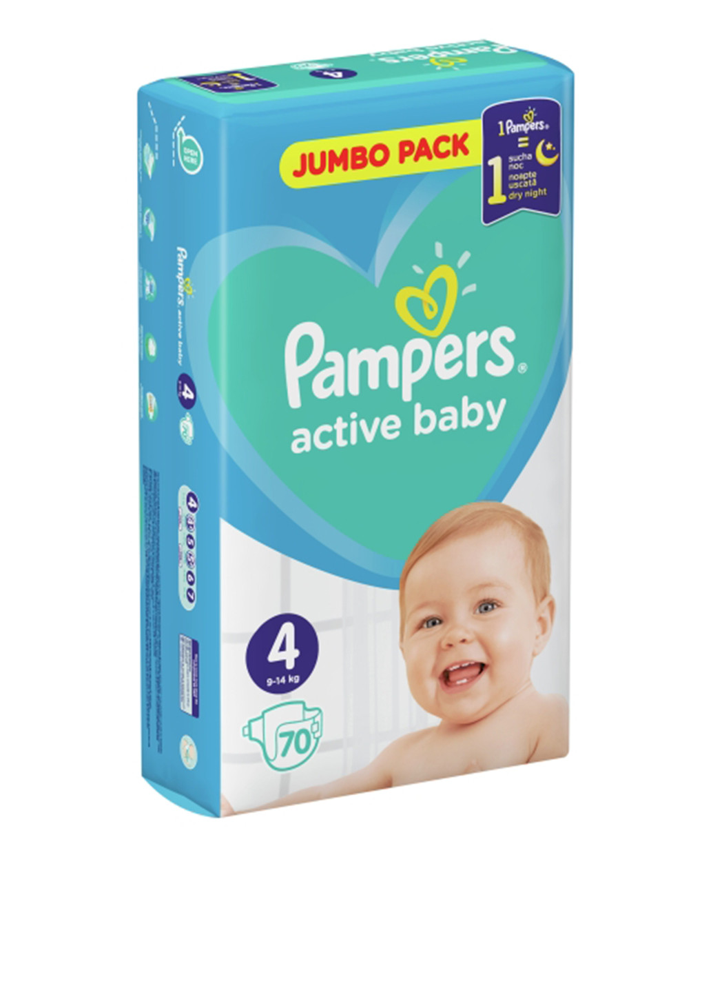 Подгузники Active Baby 4 (9-14 кг), (70 шт.) Pampers (130948057)