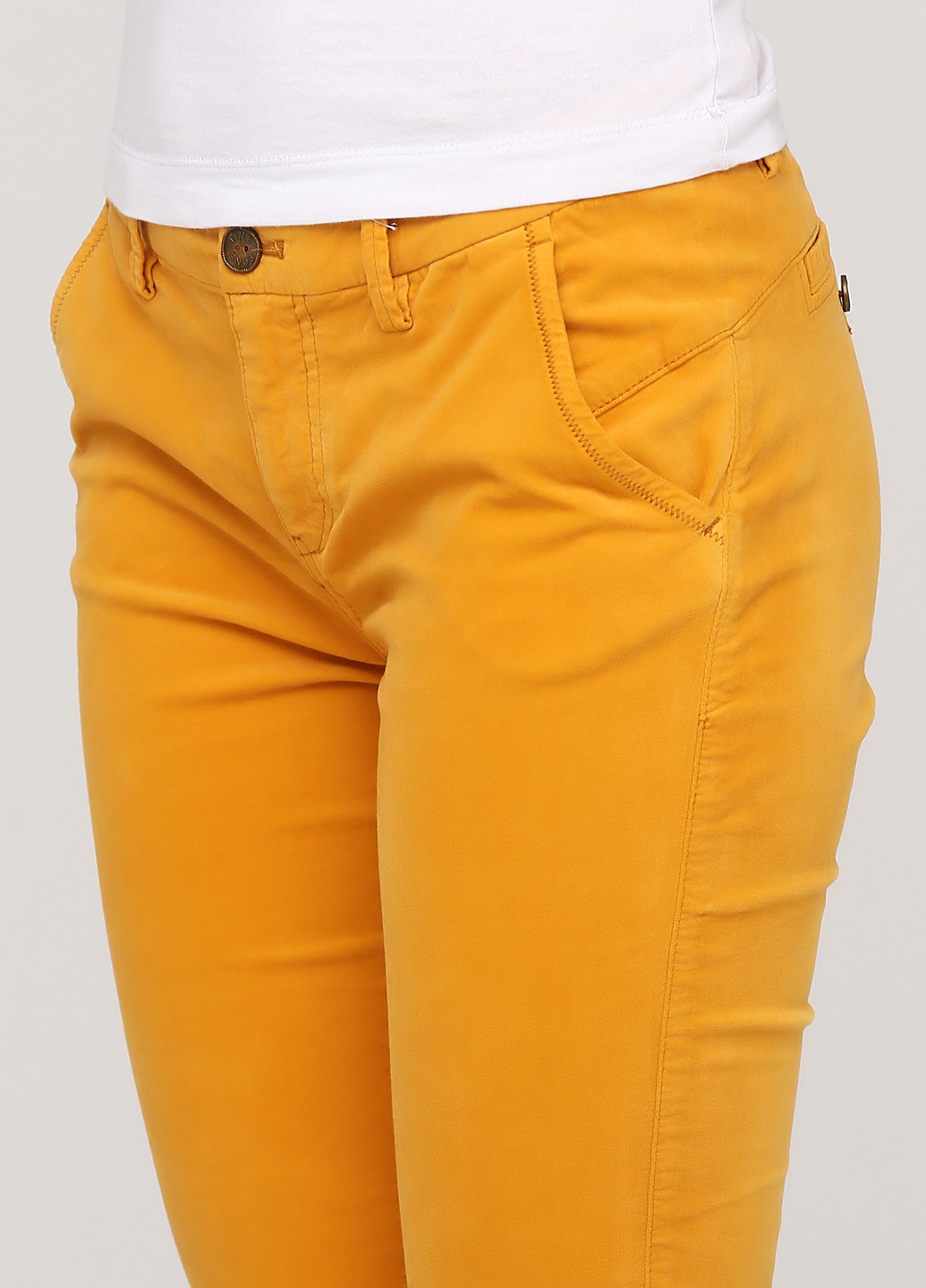 Желтые кэжуал демисезонные зауженные брюки Timezone