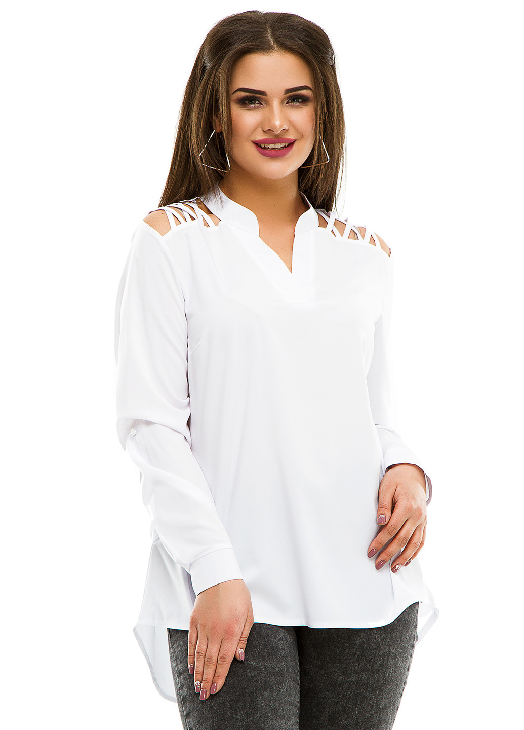 Белая демисезонная блуза Demma