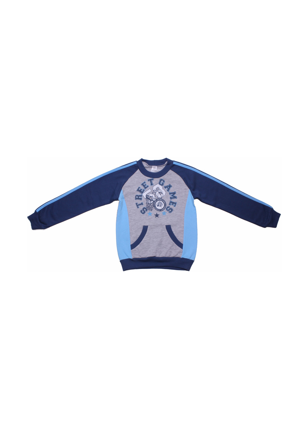 Валери-Текс джемпер утеплений малюнок темно-синій кежуал