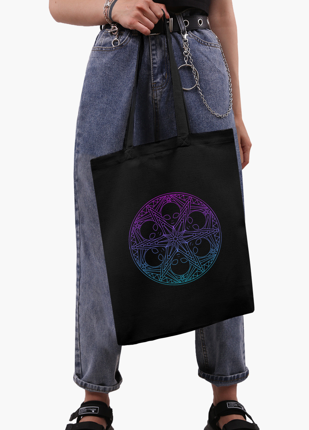 Эко сумка шоппер Инопланетяни (Aliens) (9227-2852-BK) MobiPrint (236265351)