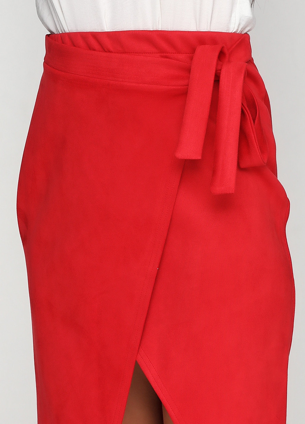 Красная кэжуал однотонная юбка Majaly миди