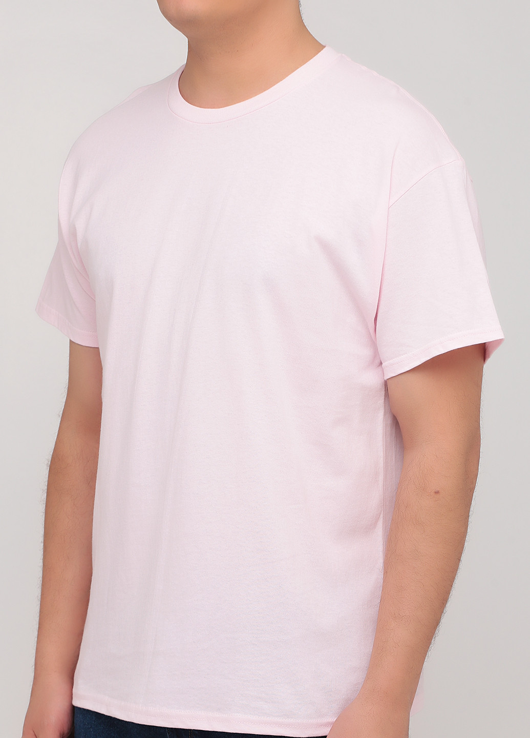 Светло-розовая футболка Hanes