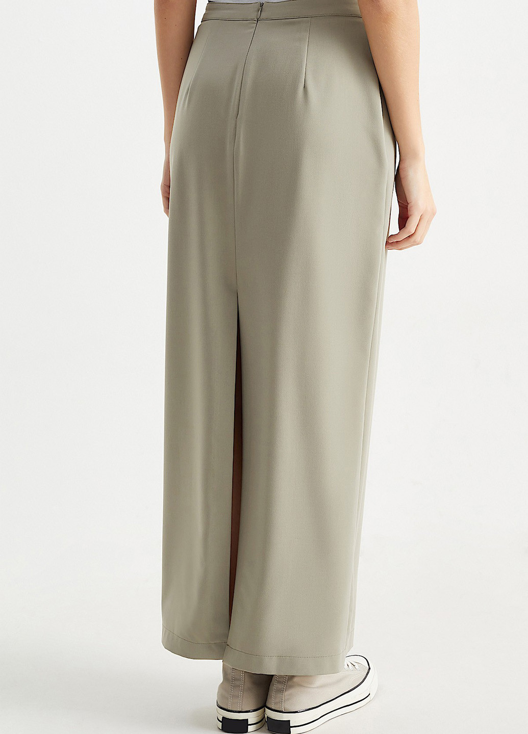 Оливковая (хаки) кэжуал однотонная юбка C&A карандаш