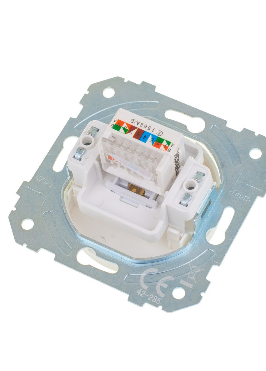 Розетка мережева ком'ютерна біла WB-1PC Wh Brille (253967288)