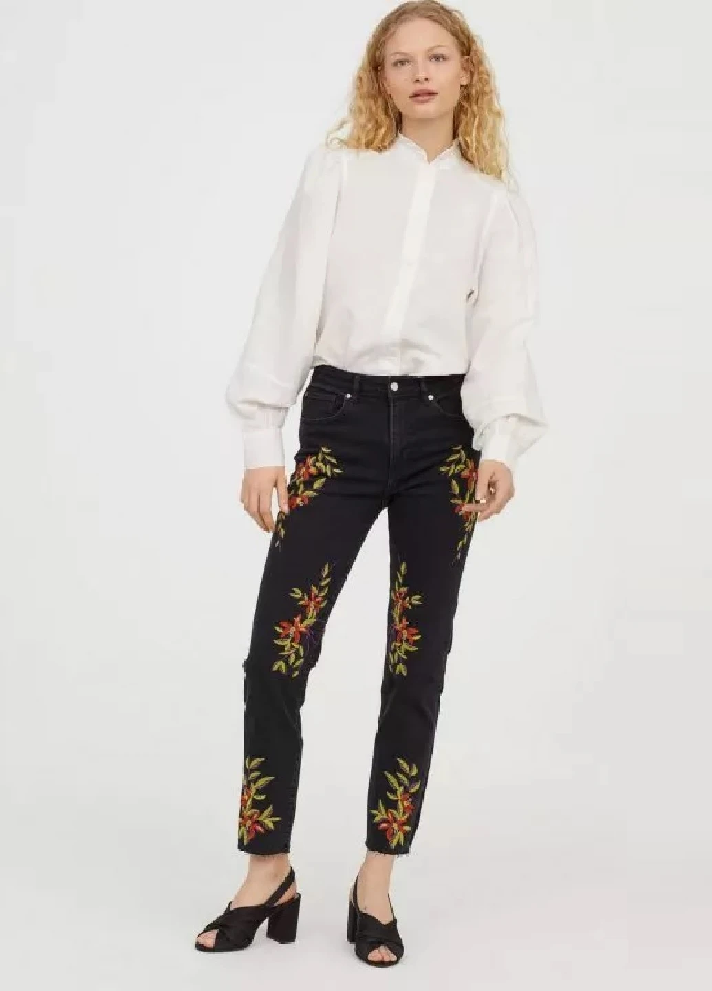 Джинси з вишивкою Jeans with embroidery H&M - (251974070)