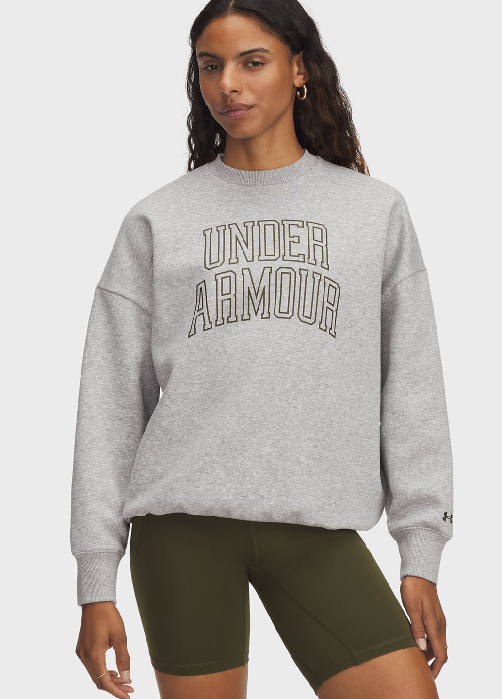 Серый свитшот Under Armour логотип без декора (361230558)