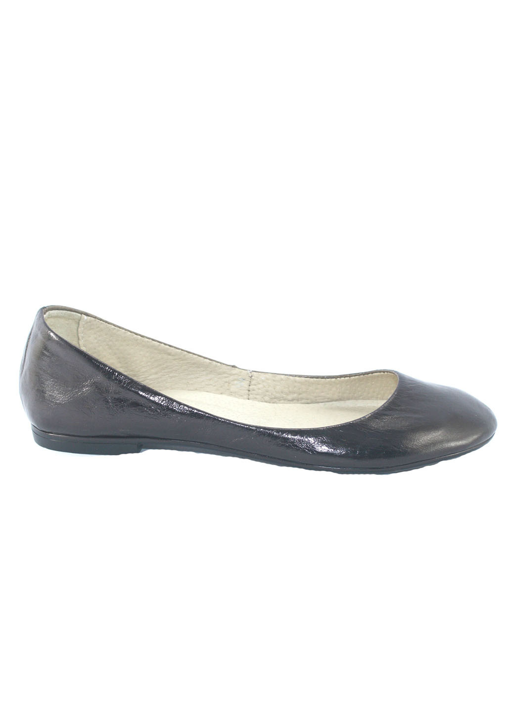 Женские балетки Mila | чёрные однотонные без декора натуральная кожа (358928890)