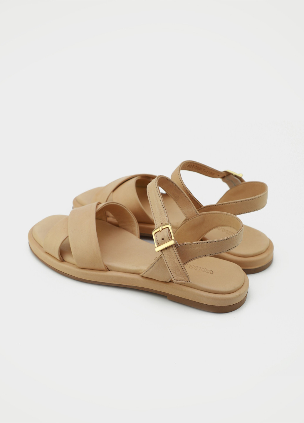Бежевые босоножки URBAN TRACE с ремешком с пряжкой