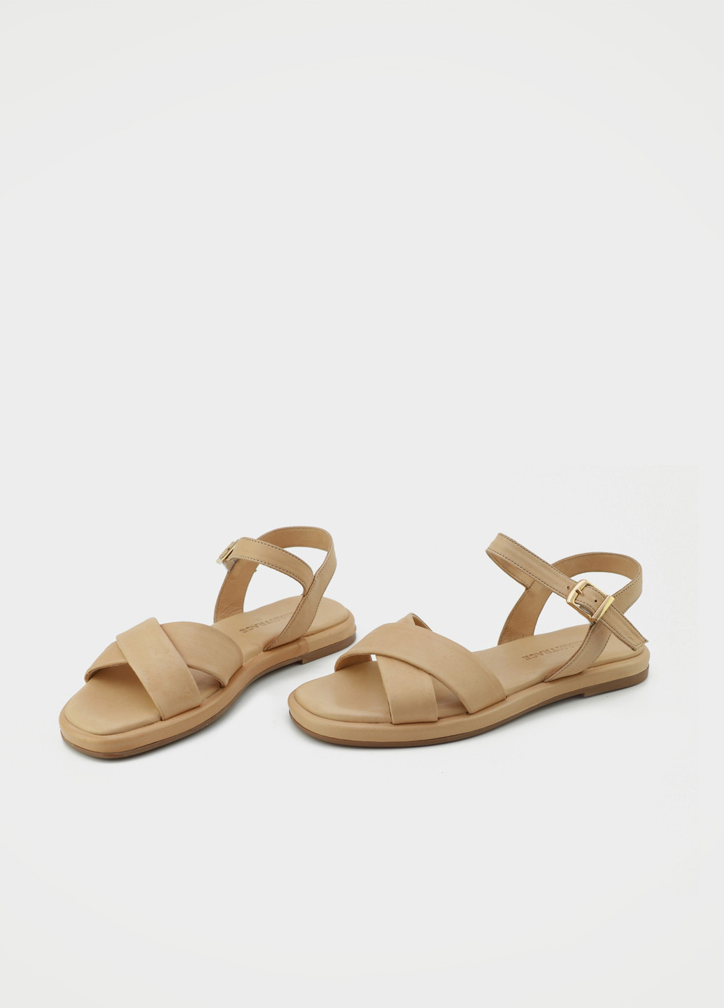 Бежевые босоножки URBAN TRACE с ремешком с пряжкой