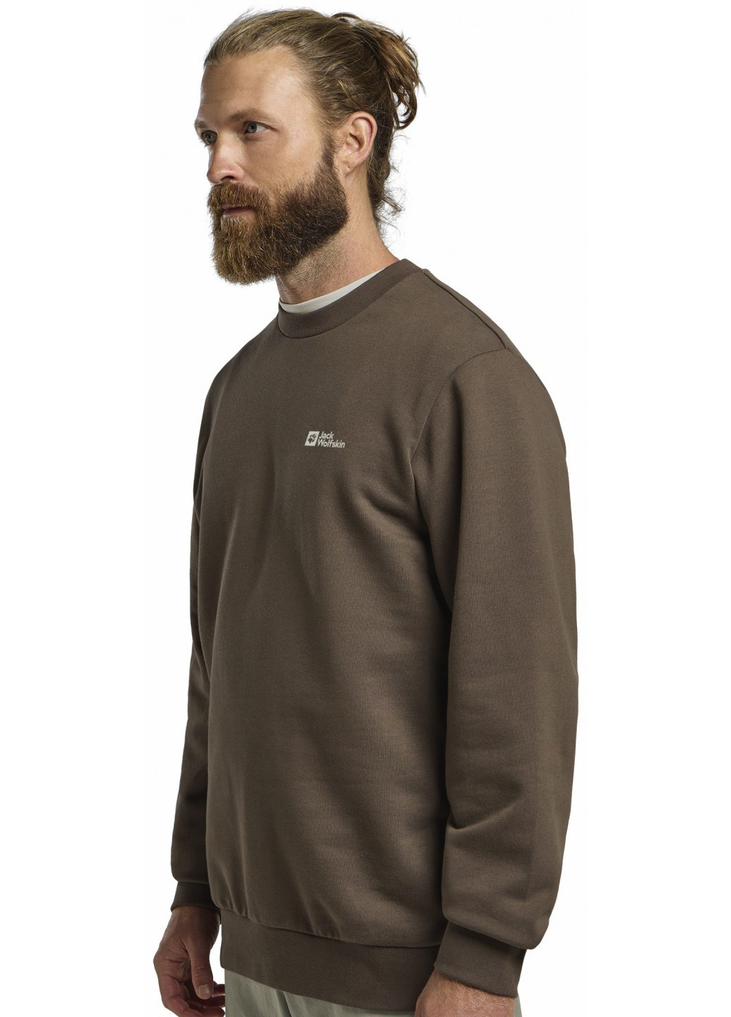 Коричневый свитшот Jack Wolfskin логотип без декора (328434743)