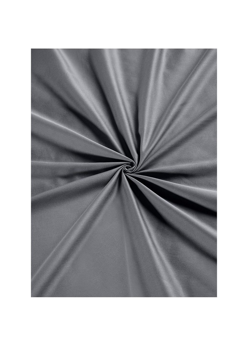 Простынь на резинке Сатин London AR-A107300-gray 180х200х30 см серая Arya (253658794)