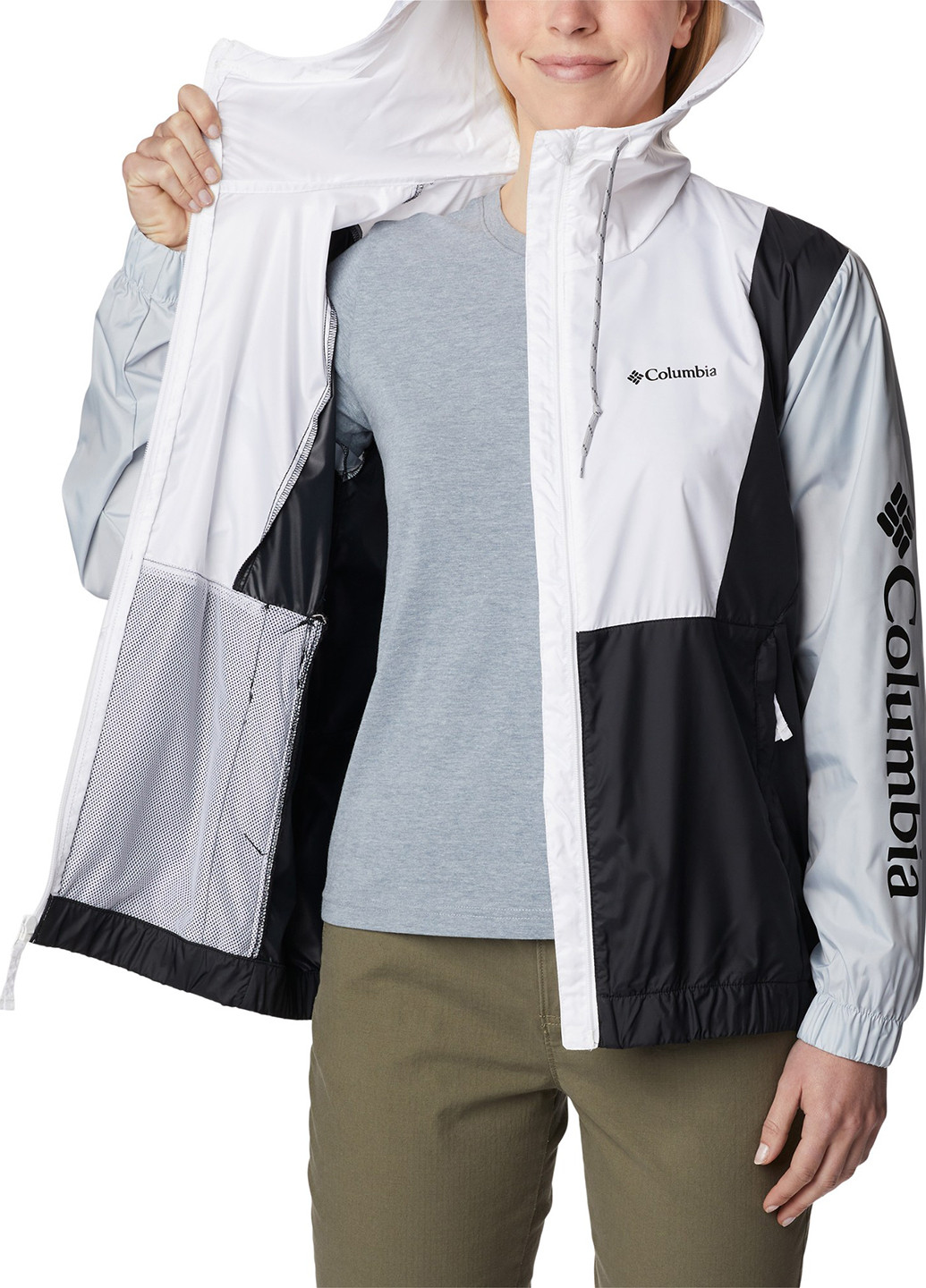 Черно-белая демисезонная куртка Columbia