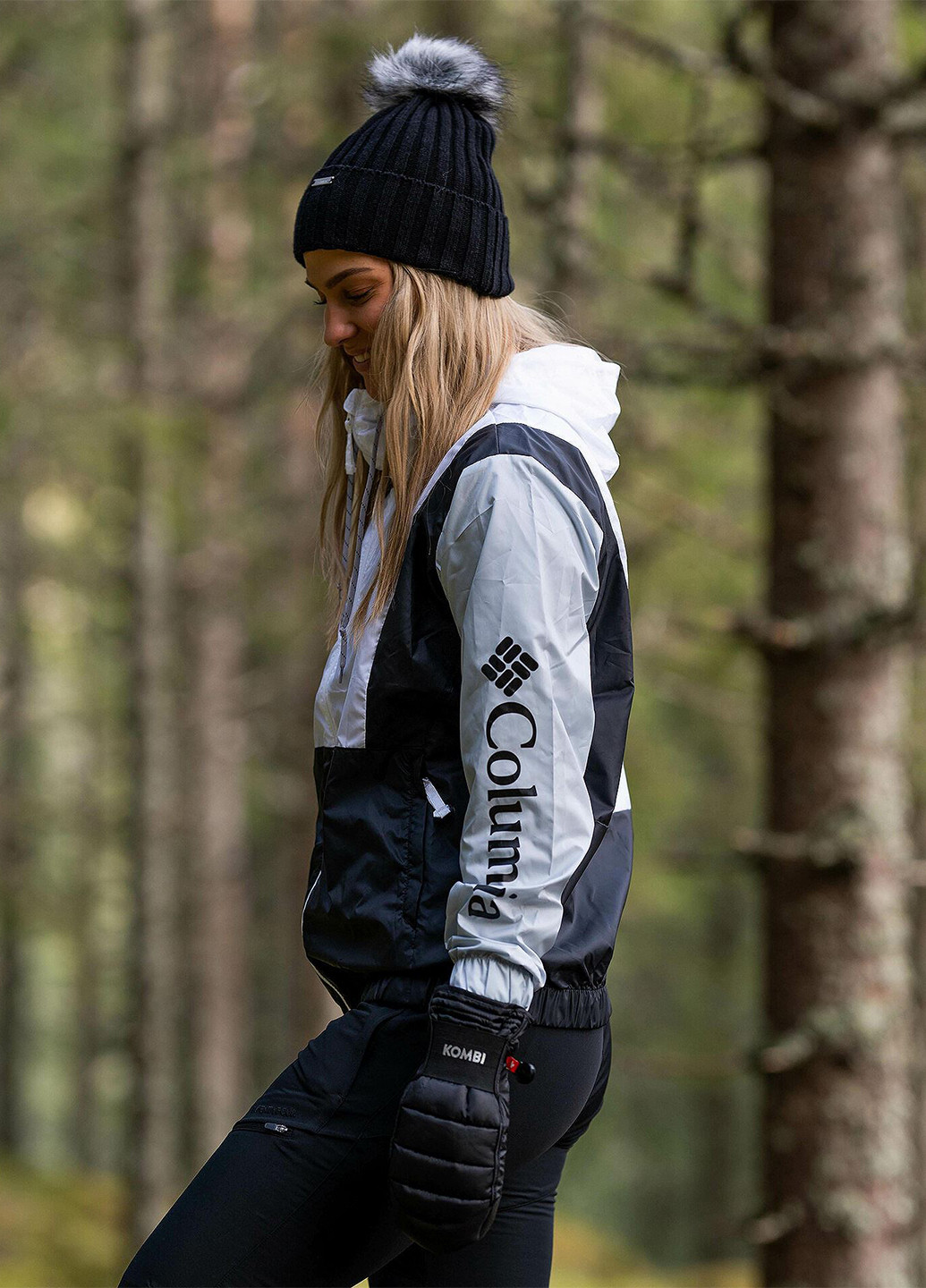 Черно-белая демисезонная куртка Columbia