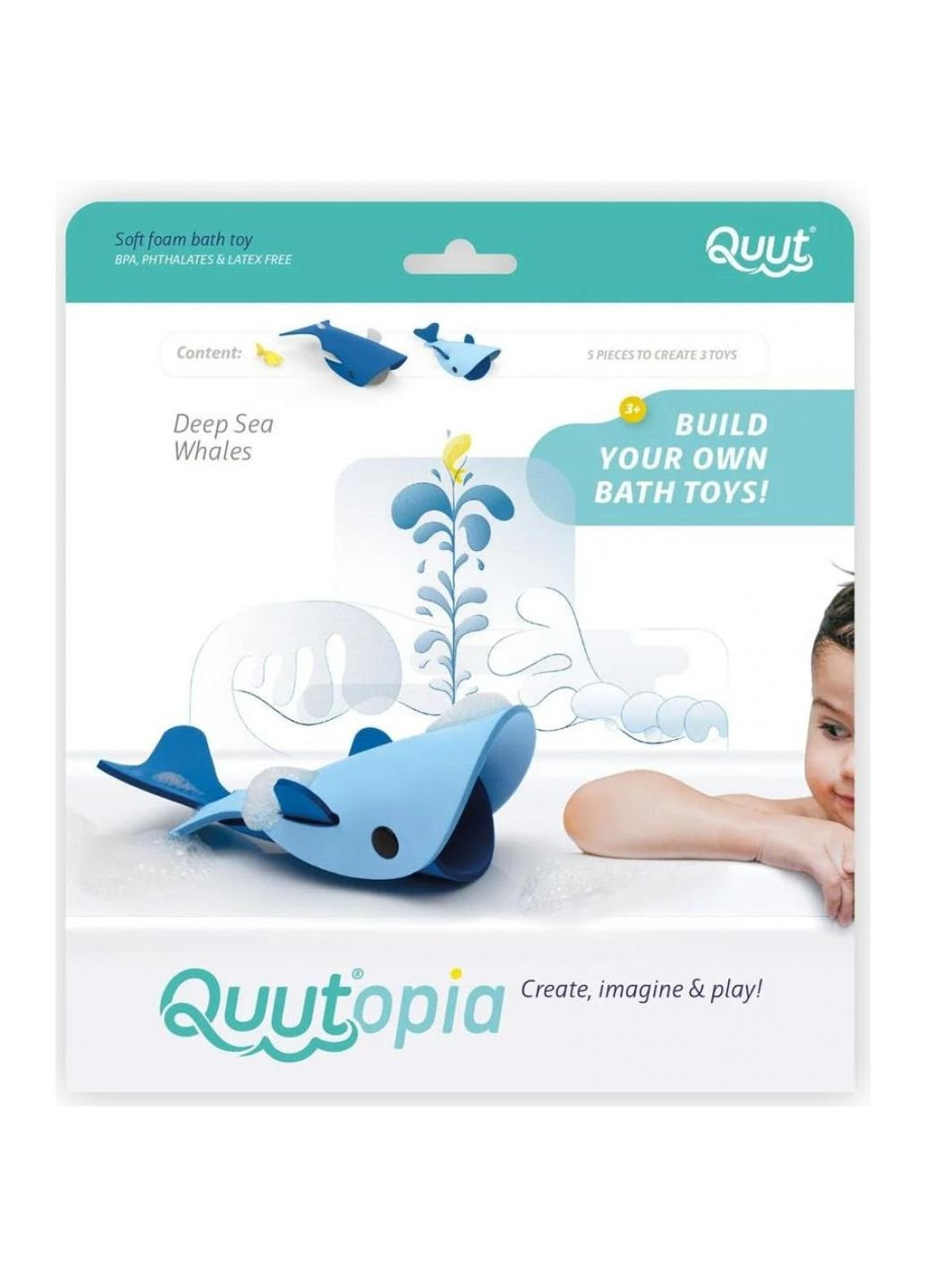 Игрушка для ванной 3D Морские Киты (171065) Quut (254069871)