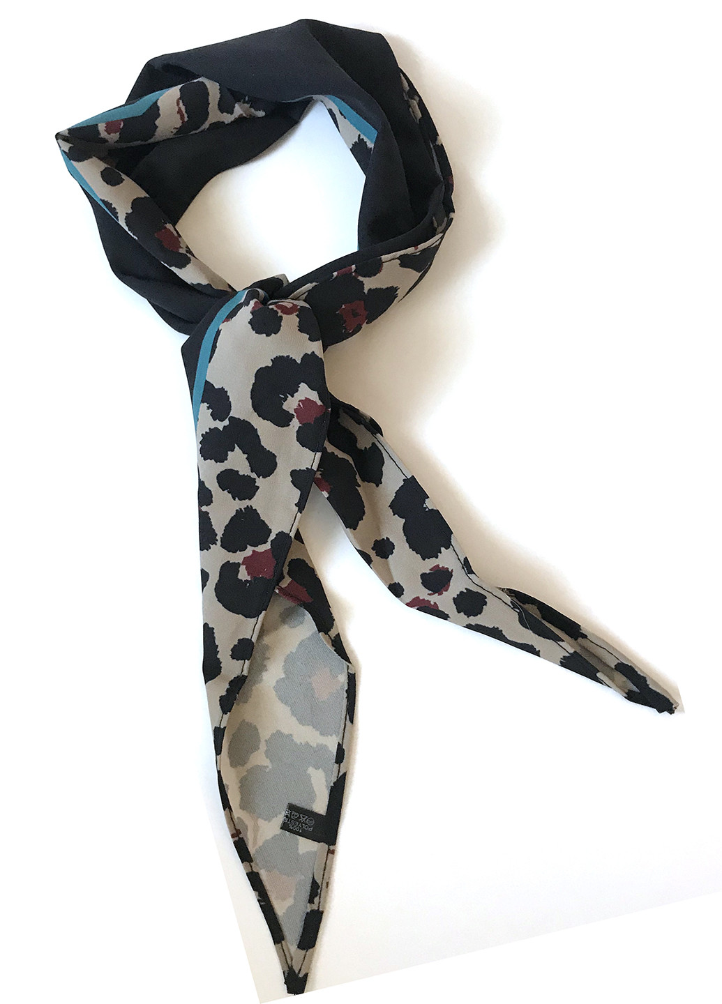 Элегатный леопардовый платок на шею, 116*32см Mulberry (220046499)