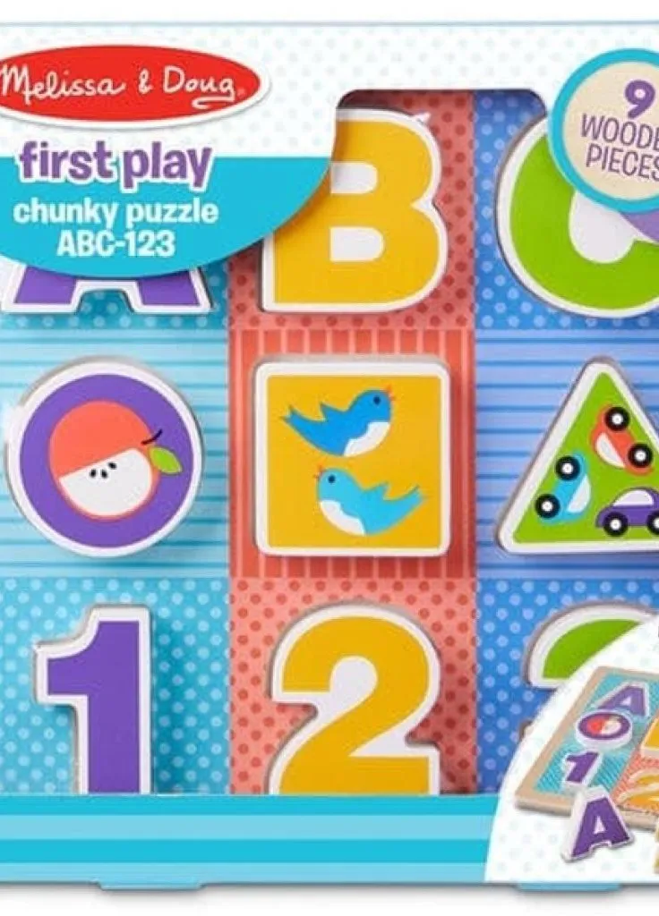 Развивающая игрушка Формовой пазл Буквы/Цифры (MD1899) Melissa&Doug Формовой пазл Буквы/Цифры (203978677)