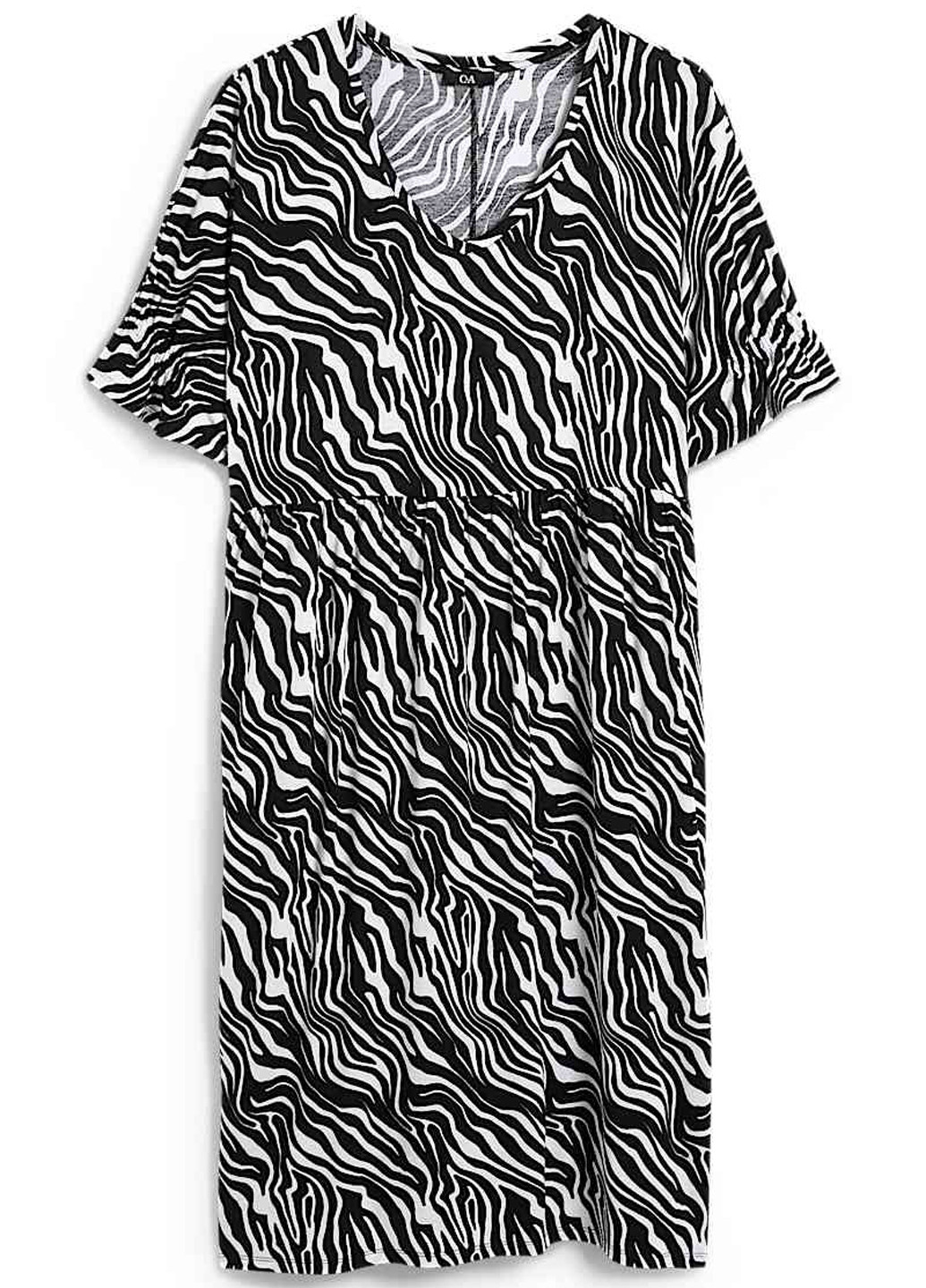 Чорно-білий кежуал сукня C&A зебра