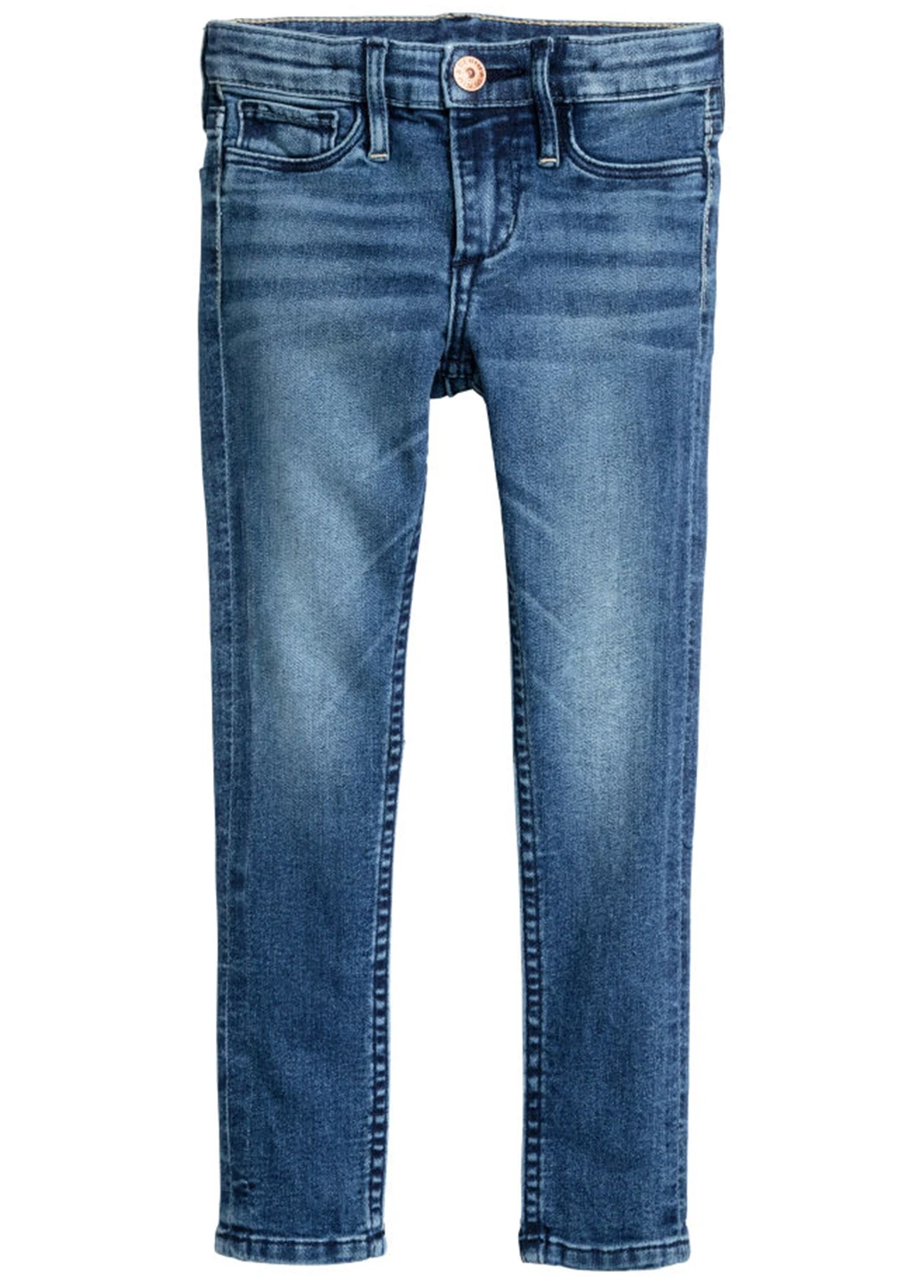 Темно-синие демисезонные зауженные джинсы H&M