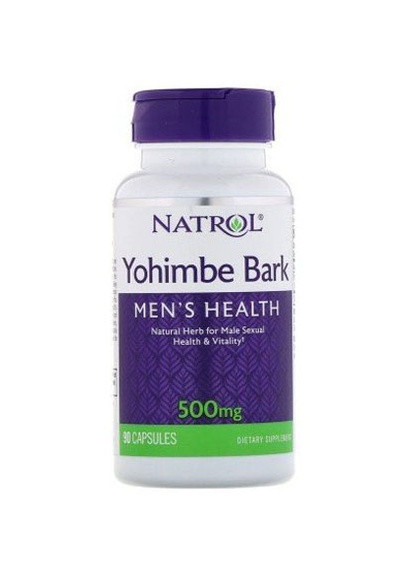 Yohimbe Bark 500 mg 90 Caps Natrol (256379920)