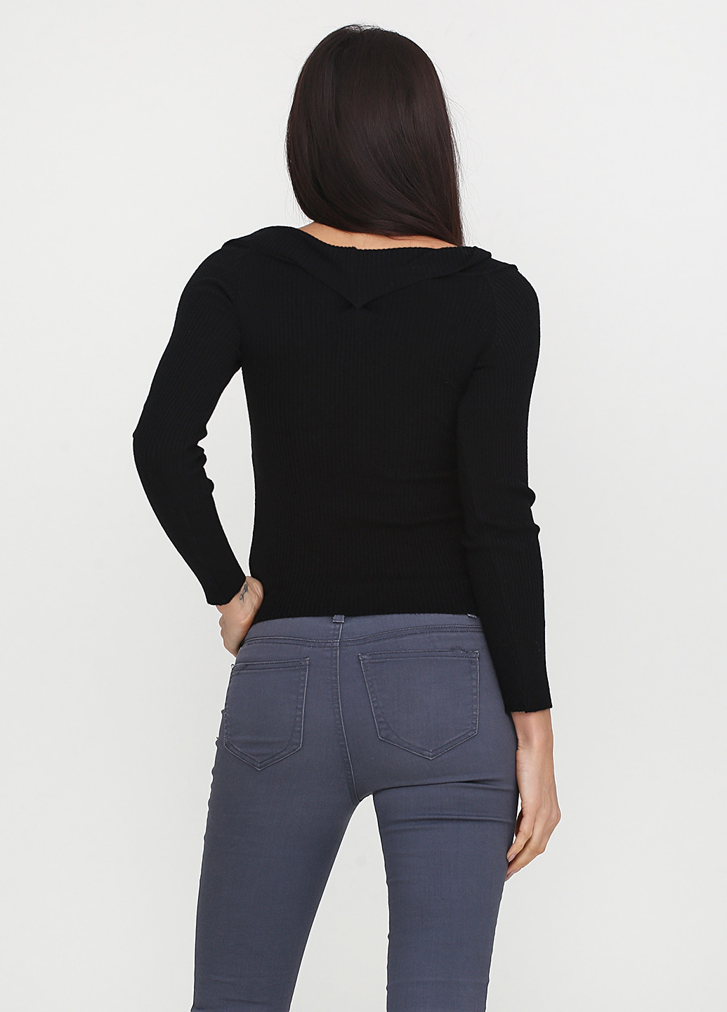 Черный демисезонный пуловер пуловер Rinascimento