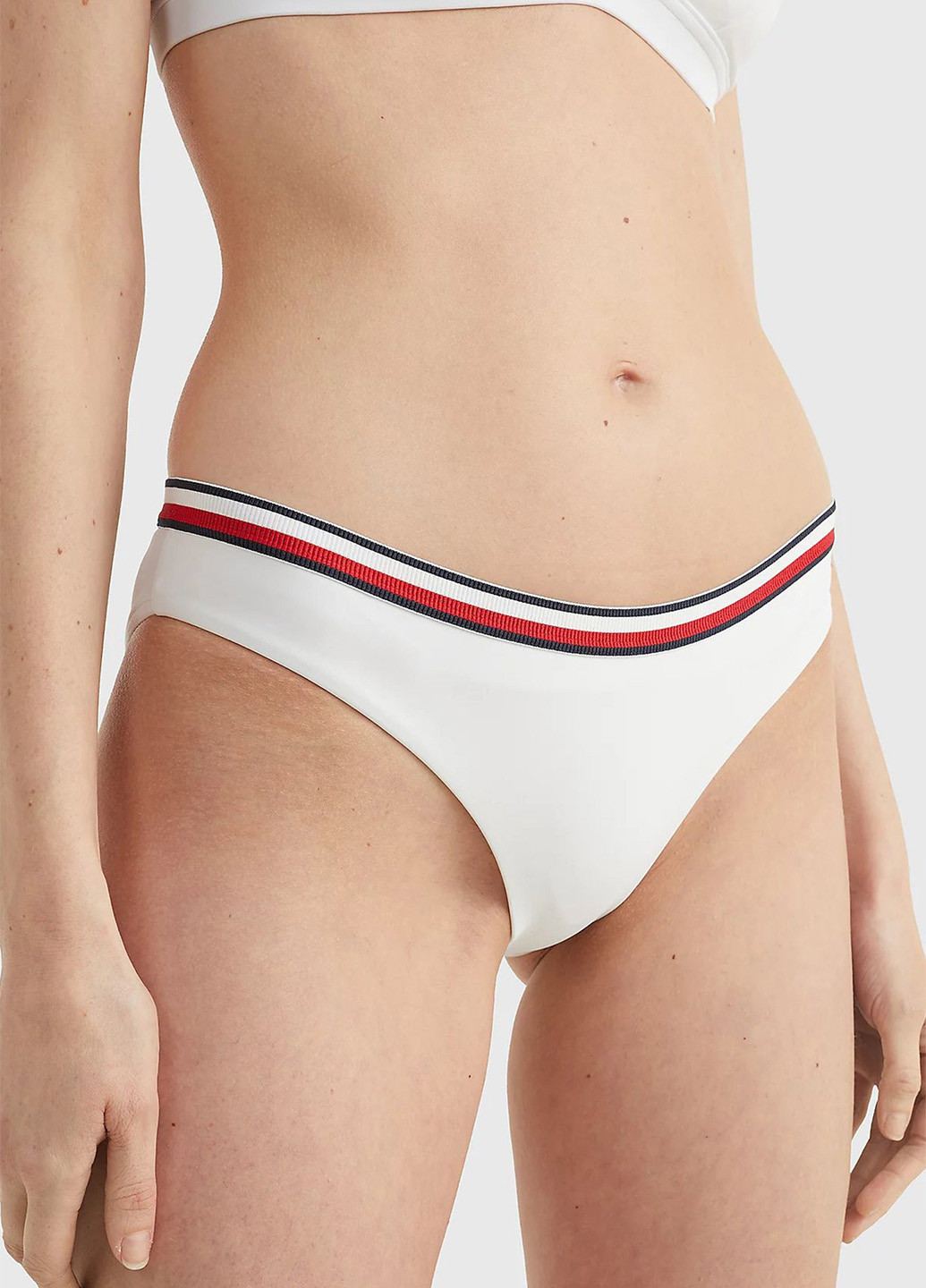 Белые купальные трусики-плавки однотонные Tommy Hilfiger