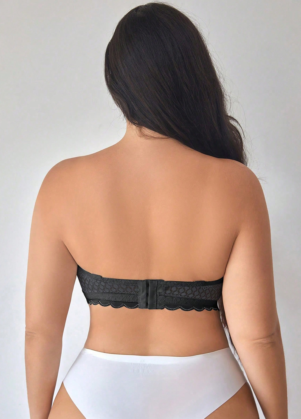 Чёрный балконет бюстгальтер (3 шт.) SHEIN с косточками полиамид