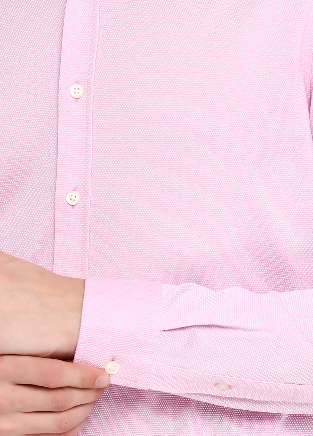 Светло-розовая кэжуал рубашка однотонная Banana Republic с длинным рукавом