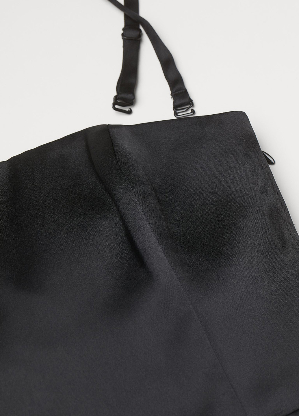 Комбінезон H&M комбінезон-брюки однотонний чорний кежуал атлас, поліестер
