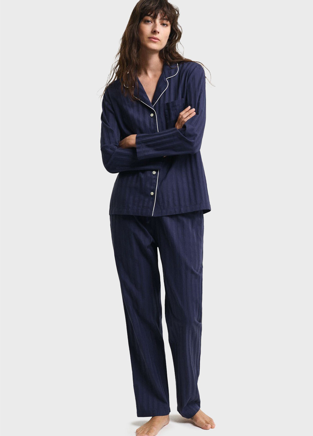 Темно-синяя всесезон пижама (рубашка, брюки) рубашка + брюки Gant