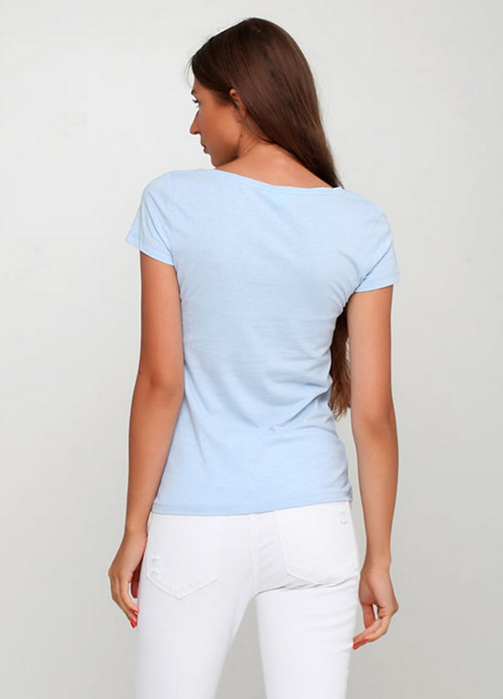 Світло-блакитна літня футболка H&M