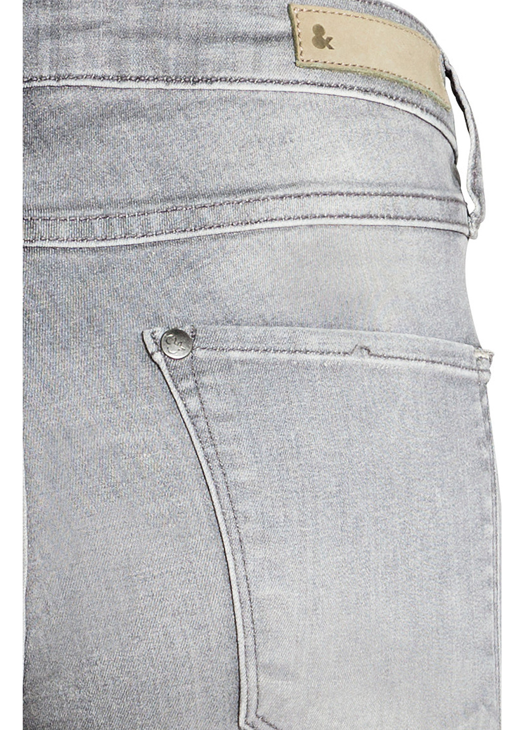Джинси H&M скінні однотонні сірі джинсові бавовна