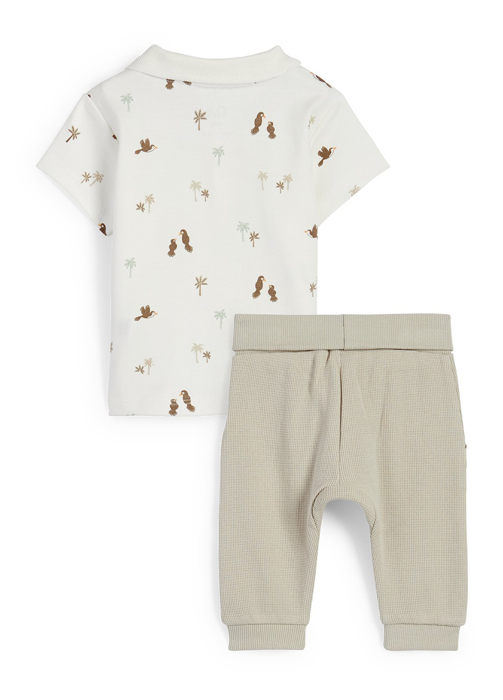 Бежевый демисезонный комплект (футболка, брюки) C&A