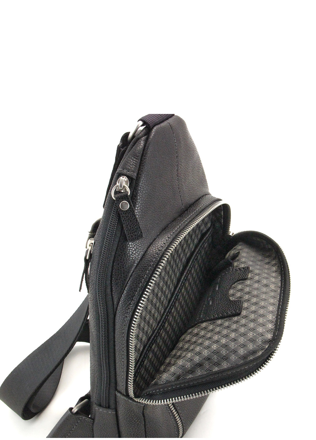 Сумка-рюкзак мужская кожаная 911 B черный Tom Stone (213138598)