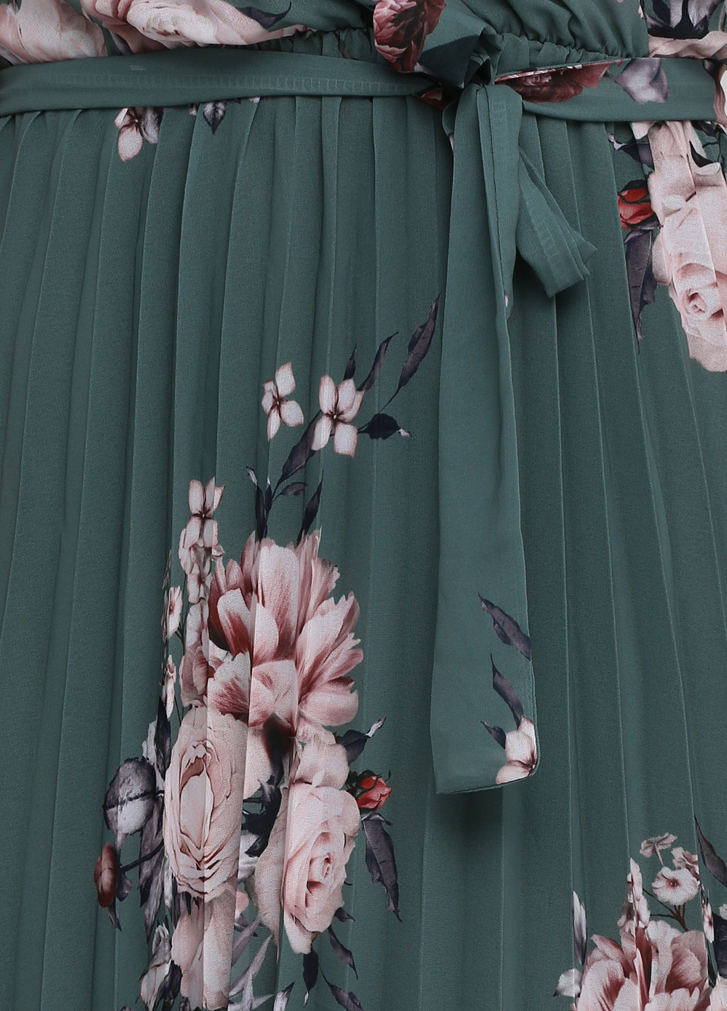 Оливковое (хаки) кэжуал платье а-силуэт di classe с цветочным принтом