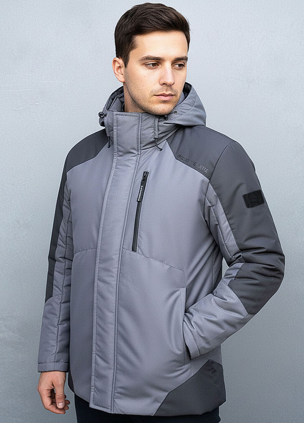 Темно-сіра демісезонна куртка Sun's House