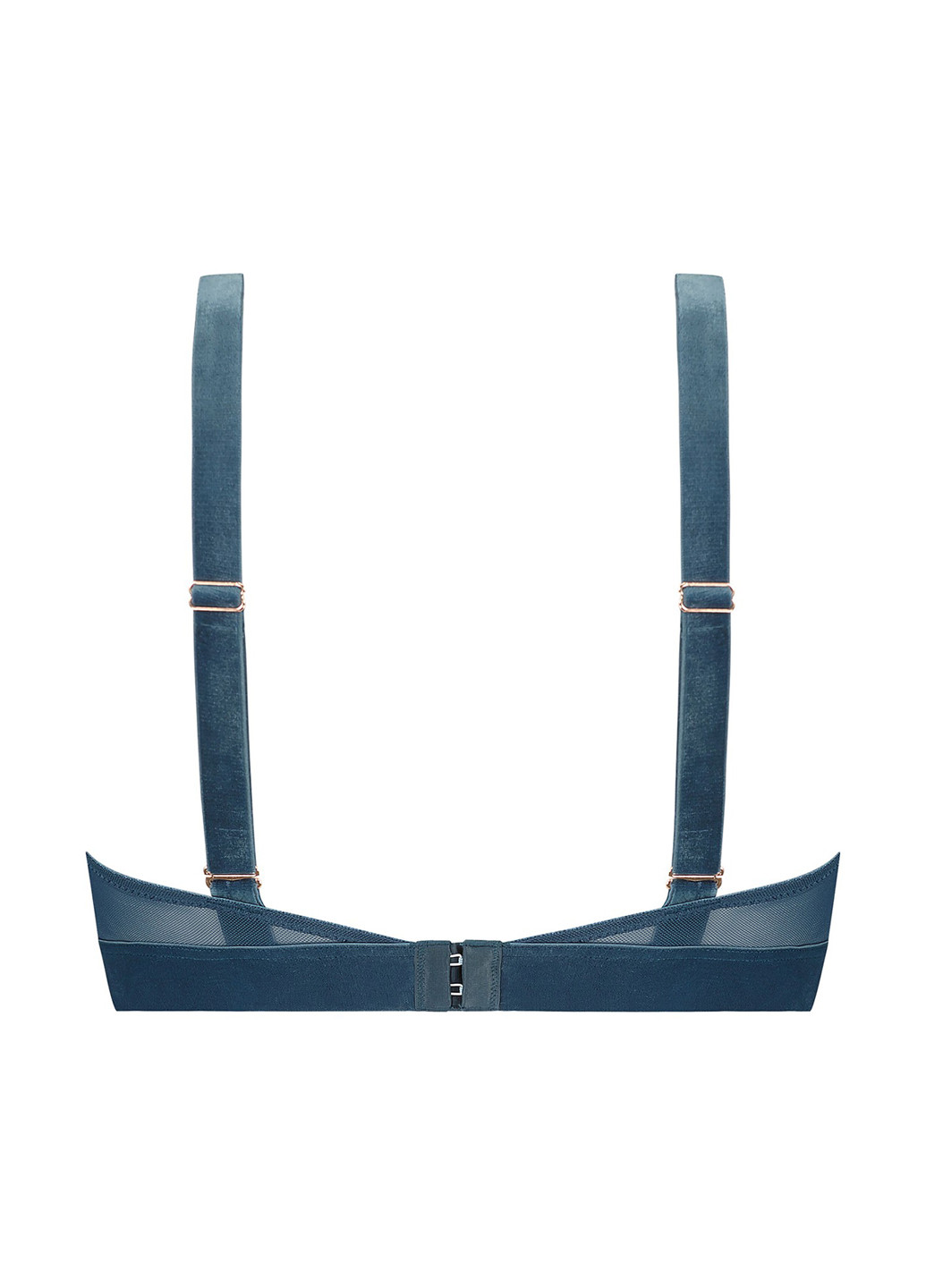 Темно-зелёный топ бюстгальтер Hunkemoller без косточек полиэстер, велюр